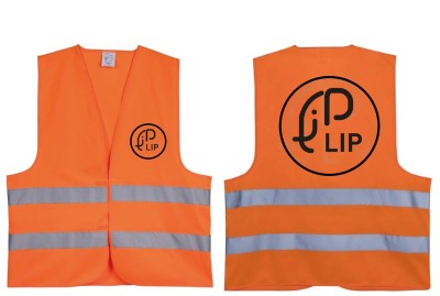 GILET HV ORANGE L/XL COEUR ET DOS NOIR LIP