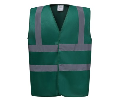GILET HV BANDES RETRO VERT YK100