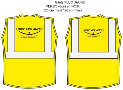 GILET BAUDRIER HI-VIZ JAUNE CL2.2 - T.L/XL ORTEC VIGILANCE