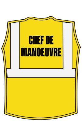 GILET BAUDRIER HI-VIZ JAUNE CL2.2 - T.L/XL CHEF DE MANOEUVRE