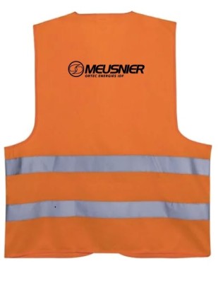 GILET HV ORANGE DOS NOIR MEUSNIER