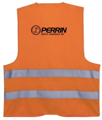 GILET HV ORANGE DOS NOIR PERRIN