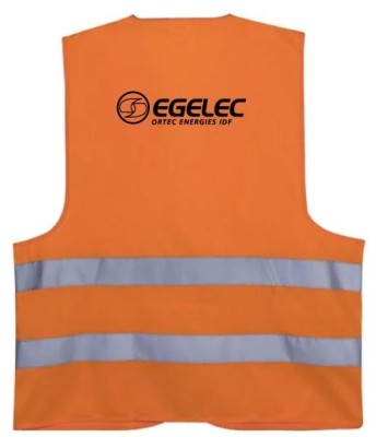 GILET HV ORANGE DOS NOIR EGELEC