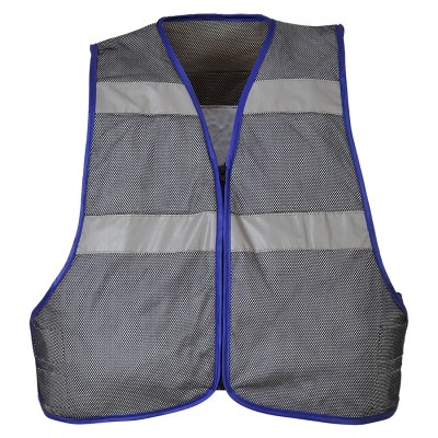 GILET RAFRAICHISSANT + BANDES RETRO GRIS/BLEU - TAILLE UNIQUE - CV01