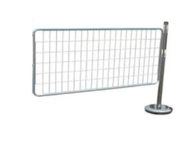 1 x Extension pour poteau acier avec grille GRI-CH - chromé