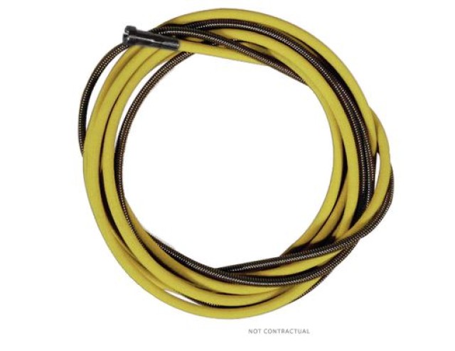 GAINE METAL 4M JAUNE FIL ACIER DIAM 1.2/1.6