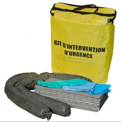 KIT ANTI-POLLUTION HYDROCARBURES 20L + SAC TRANSPORT - KHY20E