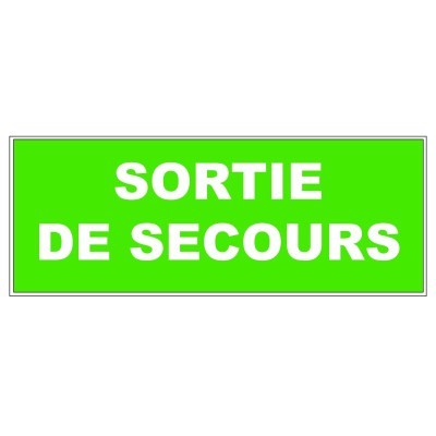5 x Panneau PVC rectangulaire - Sortie de secours