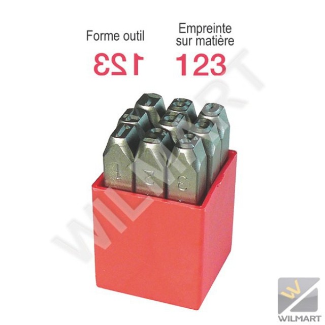 MARQUE A FRAPPER CHIFFRES 5MM 