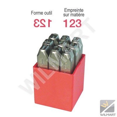 MARQUE A FRAPPER CHIFFRES 5MM