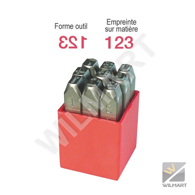 MARQUE A FRAPPER CHIFFRES 10MM 