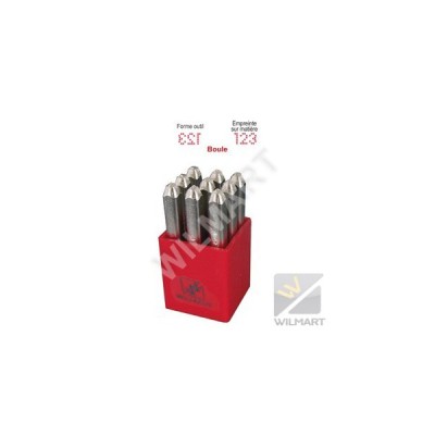 MARQUE FRAPPER BOULE CHIFFRES 5MM