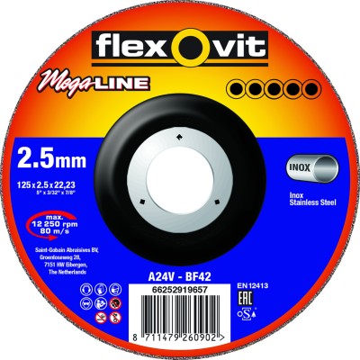 MEULE A TRONCONNER 125X2.5 INOX MEGA-LINE - 66252919657