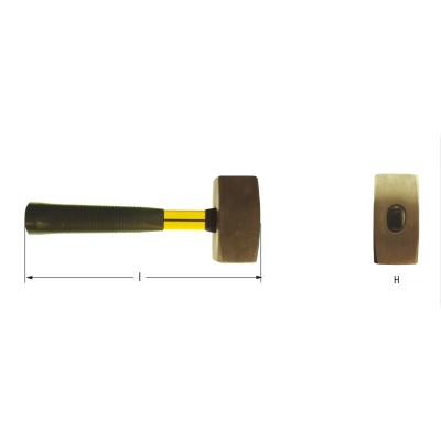 MASSETTE CARREE ANTIDEFLAGRANT BRONZE Al-Br 2020G - FG0323A