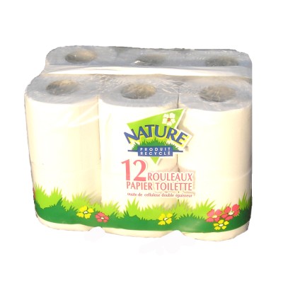 PAPIER HYGIENIQUE BLANC GAUFRE - PAQUET 12 RX