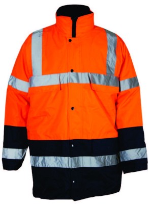 PARKA SONONYL HV PLUIE FROID 4/1 ORANGE FLUO/MARINE