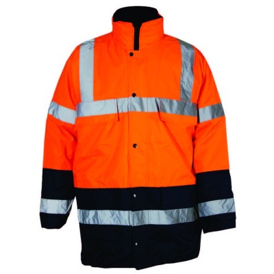 PARKA SONONYL HV PLUIE FROID 4/1 ORANGE FLUO/MARINE