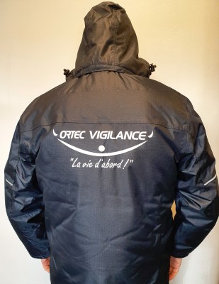 PARKA GRIS/NOIR MARINE FLOQUE ORTEC VIGILANCE