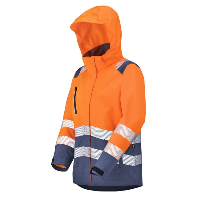 PARKA FEMME HV IRMA ORANGE/MARINE