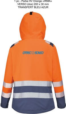 PARKA FEMME HV IRMA ORANGE/MARINE ORTEC SOLEO