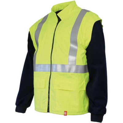 GILET/DOUBLURE MULTIRISQUES ATEX HV JAUNE/MARINE - 13896MPHVJ