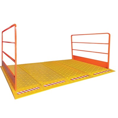 1 x Passerelle de chantier 4 rampants - 2400 mm - jaune/orange