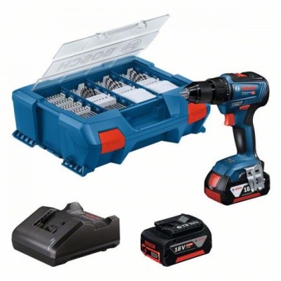 PERCEUSE VISSEUSE 18V 2 BATT 4Ah+CH + 82 ACCESS - GSR 18V-55