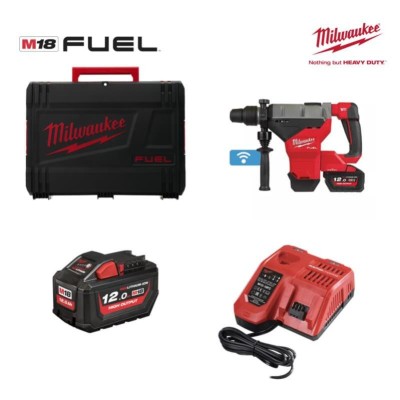 PERFORATEUR BURINEUR SDS MAX FUEL 11J 8KG+BATT. 12Ah+CH.-M18 FHM-121C