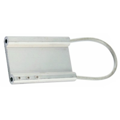 PLAQUETTE DE MARQUAGE ALU 70X51MM A/CABLE 225MM