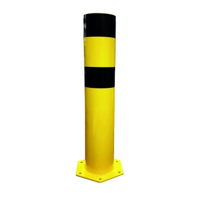 1 x Poteau de protection acier - 273mm - noir/jaune