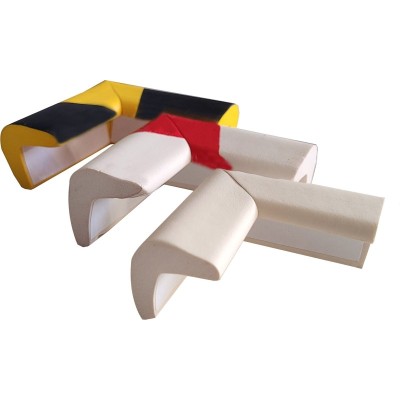 5 x Protection de coins en mousse 75mm - noir/jaune