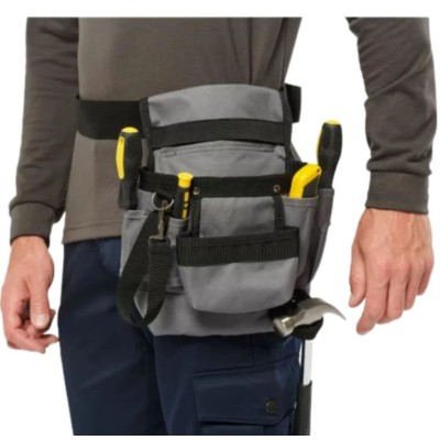 SAC OUTILS AVEC CEINTURE GRIS/NOIR