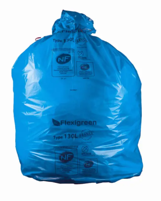 SAC POUBELLE BLEU 34µ 130L - CART. 200