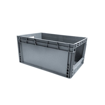 2 x Bac à ouverture-400 x 600 x 290mm - 55L - RAL7023
