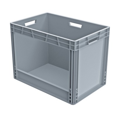 1 x Lot de 2 bacs de picking ouverture latérale - 400 x 600mm - 90L