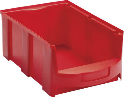 6 x Bac à bec grande ouverture superposable 14L - Rouge
