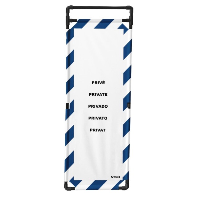 1 x Extension barrière d'intervention PVC 1m80 logo Privé