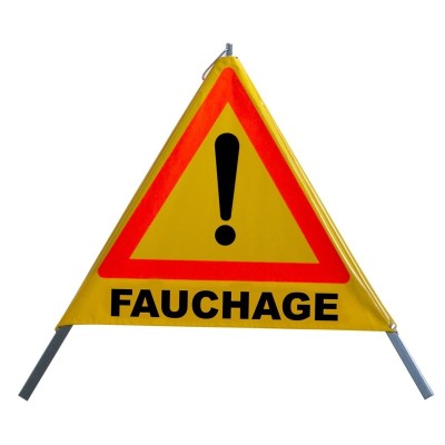 1 x Tripode de signalisation pliable classe 1 - logo fauchage