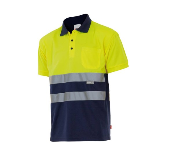 POLO MC HV JAUNE / MARINE