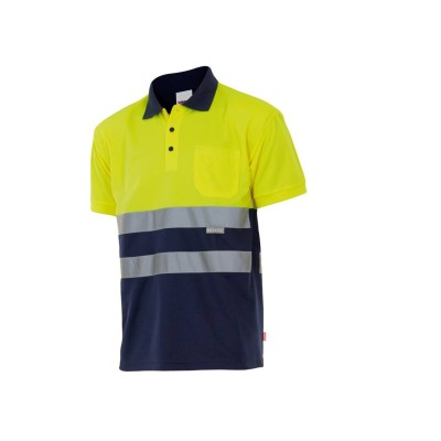 POLO MC HV JAUNE / MARINE