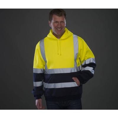 PULL-OVER HI-VIS YELLOW HOODIE YOKO