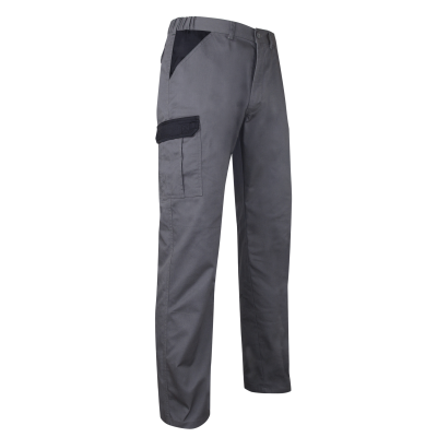 PANTALON POLY/COTON MULTIPOCHE GRIS/NOIR - PERCEUSE