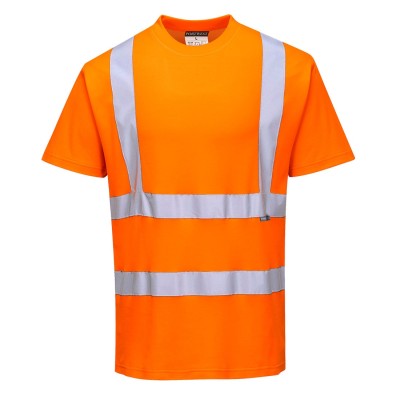 T-SHIRT MC COTON COMFORT ORANGE HV COL ROND