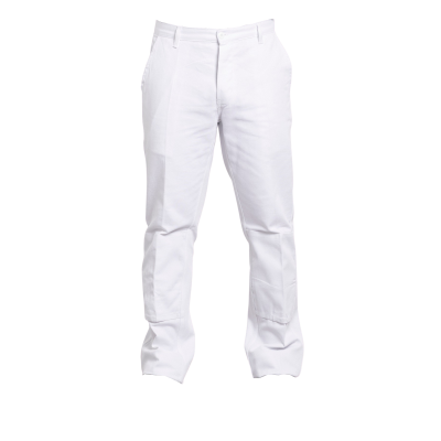 PANTALON 100% COTON 330G/M2 POCHES GENOUX LENNY BLANC