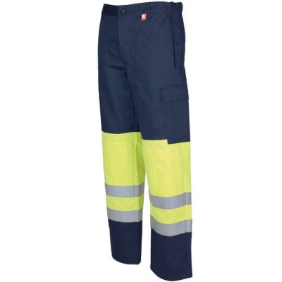 PANTALON MULTIRISQUES ATEX HV JAUNE/MARINE - 60196ATX