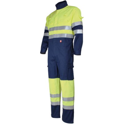 COMBINAISON MULTIRISQUES ATEX HV JAUNE/MARINE - 65096ATX