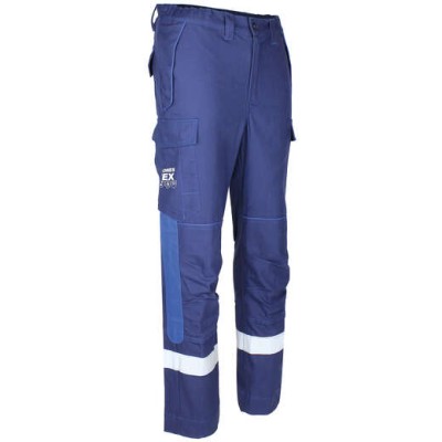 PANTALON MULTIRISQUES ATEX PLUS COLOR MARINE/BUGATTI - 63602BATXC