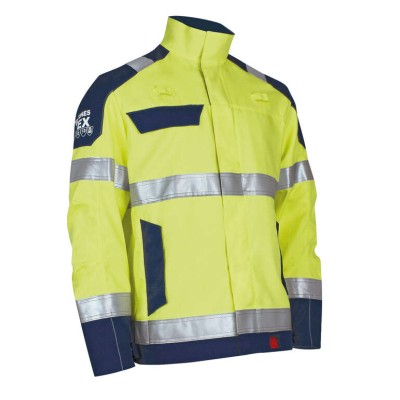 BLOUSON MULTIRISQUES ATEX PLUS HV MARINE/JAUNE - 63696ATX