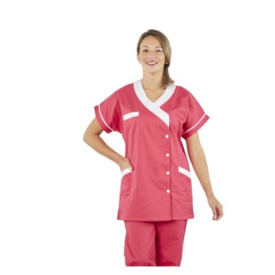 TUNIQUE FEMME TANA P/C MC FUSHIA/BLANC