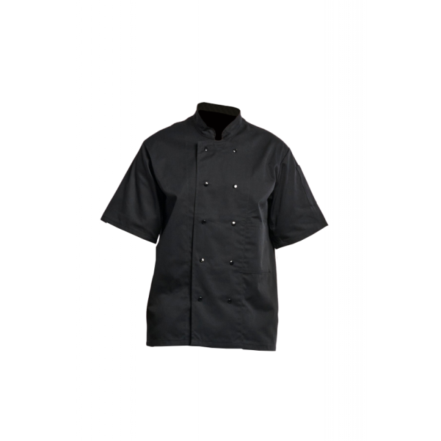 VESTE CUISINE MC P/C 240G NOIR